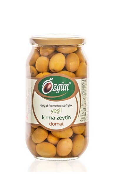 ÖZGÜN ZEYTİN & ZEYTİNYAĞI Cam Kavanoz Domat Kırma Zeytin 1 Lik