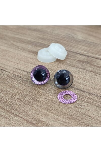 hobimon أميجورومي 16 ملم عين لامعة ملونة باللون الوردي 10 قطع (5 أزواج) عين م...