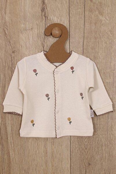 Bebbemini Baby Girl Hospital Discharge Newborn Luxury Rose Embroidered 100% Cotton Bodysuit Set 5 Pieces Baby Gift