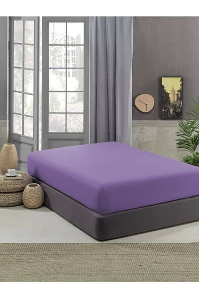 SEFA HOME Combed Cotton Elastic Fitted Sheet 180X200