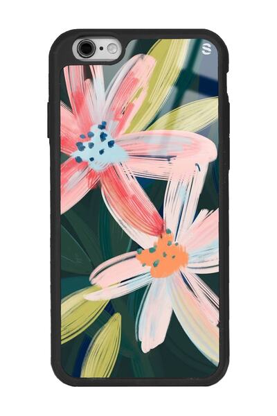 Spoyi حافظة هاتف لامعة بتصميم زهور مائية متوافقة مع هاتف Iphone 6 Plus - 6s Plus