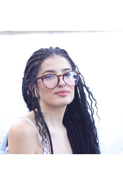 LOOKUP Unisex Leopard Print Clear Glasses - Glass Reading Frame
