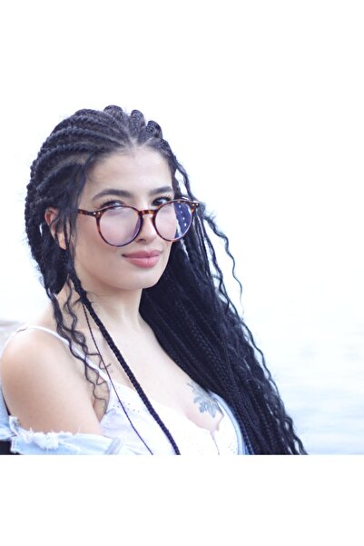 LOOKUP Unisex Leopard Print Clear Glasses - Glass Reading Frame