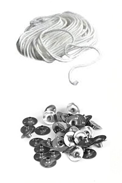 Otantik 1 Mt Fitil Ve 10 Adet Çıt Çıt, Mum Yapım Seti Malzemesi, Hobi Seti Ma...