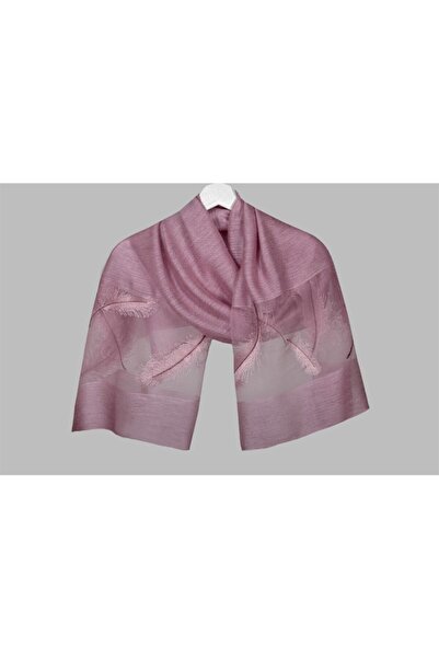 ARMANDA Kuş Tüyü Şal Gül Kurusu