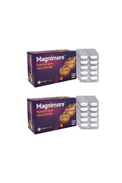 Magnimore Magnesium Containing Food Supplement 120 Tablets 2 Pieces