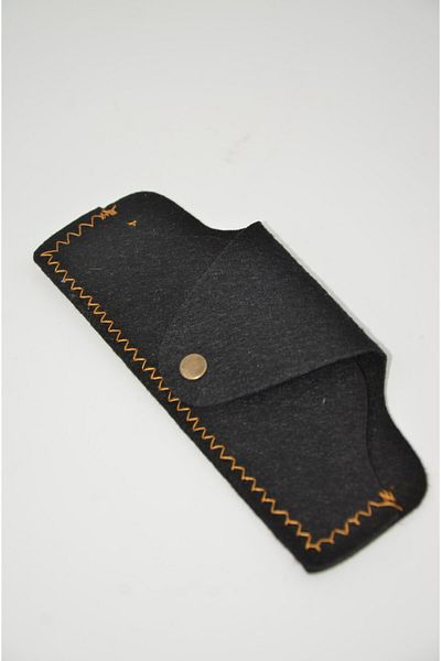 mottomia 100% Handmade Sun and Reading Glasses Case Made of Single Black Felt