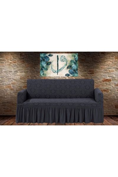 elgeyar Standard 3 Seater Jacquard Sofa - Sofa and Sofa Bed Cover, Lycra and Elastic