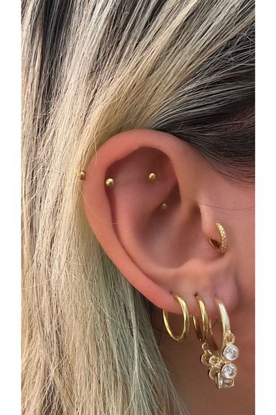 Markiz Takı Jewelled Hoop Earrings Inner Diameter 2 Cm
