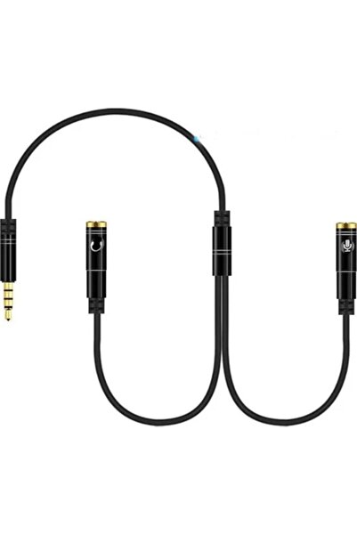 MOLIX Kulaklık Mikrofon Birleştirici Kablo 3.5 Mm Erkek To 2 X 3.5 Mm Stereo