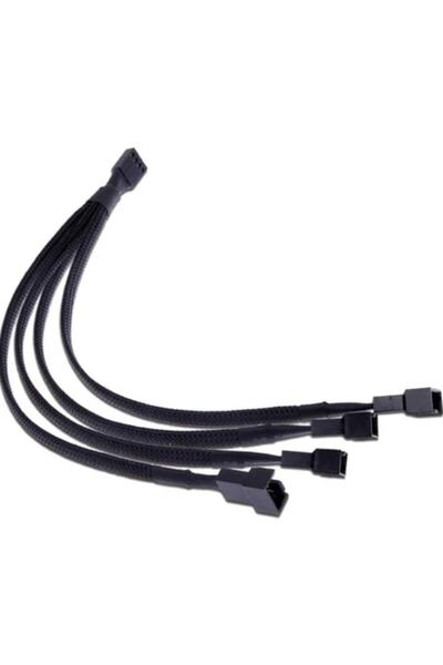 MOLIX 4 Pin Fan Kontrol Kablosu 4p Dişi 3+3+3+4p Erkek Kablo 4pinli Fan Uzatm...
