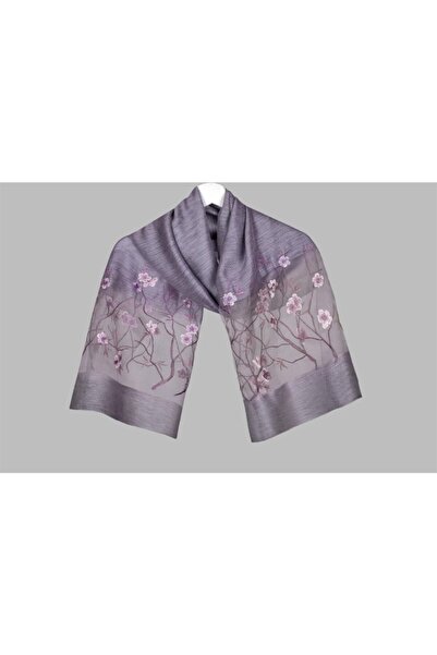 ARMANDA Шаль з вишитим квітковим візерунком «Бузок»