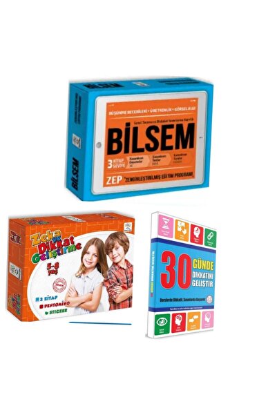 yükselen zeka Bilsem Super Set - Bilsem , 30 Günde Dikkatini Geliştir , Zeka Ve Dikkat Geliştir 5-8 Yaş