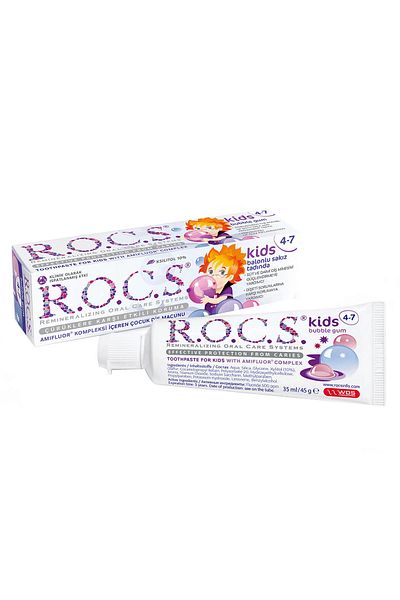 R.O.C.S. معجون أسنان روكس للأطفال 45 جرام - بطعم علكة البالون (4-7 سنوات)
