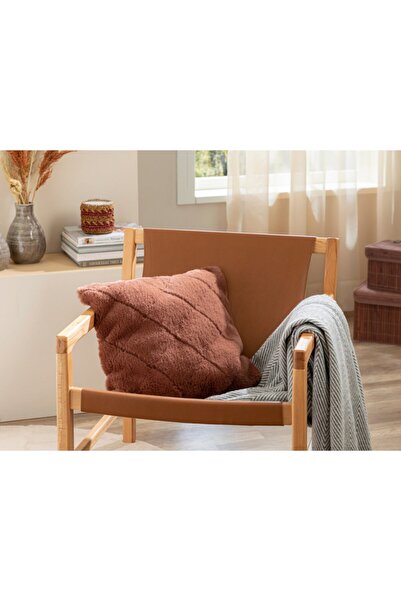 English Home Englısh Home Soft Touch Rabbit Peluş Kırlent Kılıfı 45x45 Cm Gül...