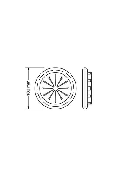 YDGR Open-close Natural Gas Vent Glass Vent Cover Diameter 18 Cm