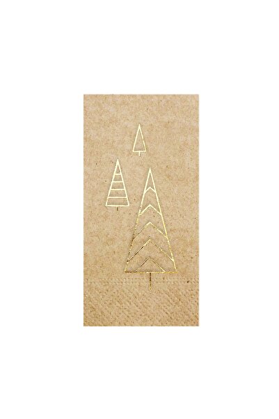 Story مجموعة من 16 منديل ورقي ملون بنقشة أشجار الصنوبر مقاس 33x33 سم