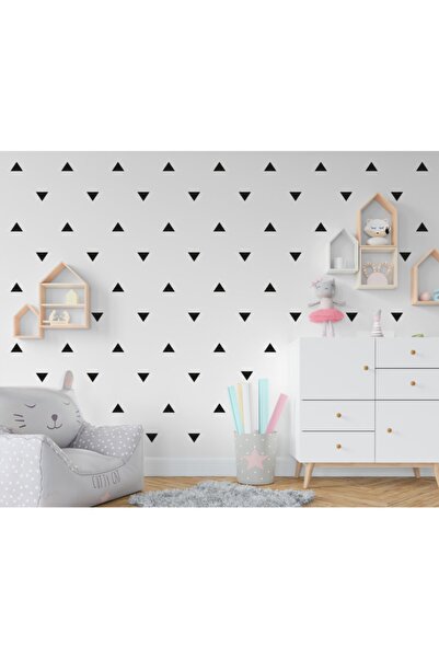 Elka Bayrak Αυτοκόλλητο τοίχου Μαύρο Ματ Τρίγωνο 100 Τεμάχια 4,6 χλστ