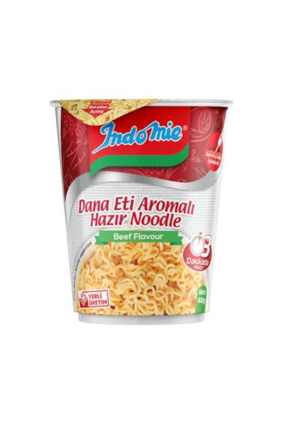 İndomie Indomie Dana Etli Hazır Noodle Bardak 24x60 gr