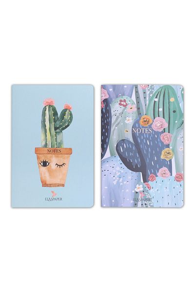 Yediveren Yayınları Cactus Twins 2 - Stylish Notebook Set