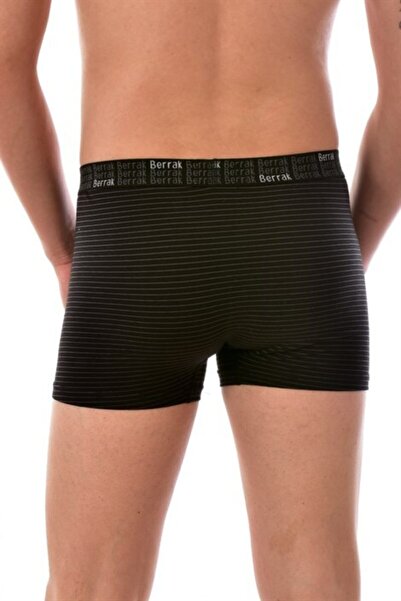 Berrak Boxer pentru bărbați cu dungi negre din Lycra 5 bucăți 4475