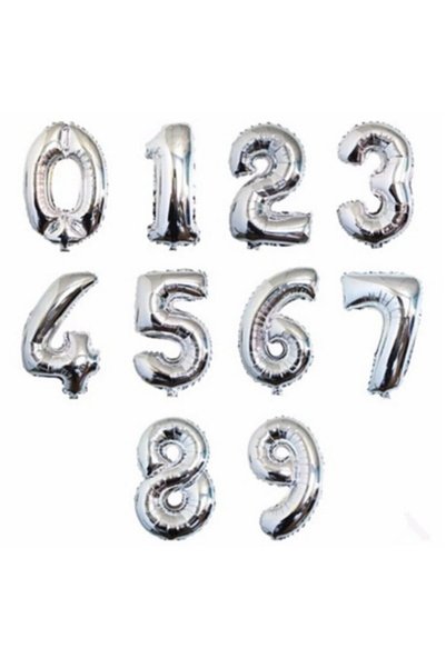Şeker Adası N Letter Foil Balloon Silver Silver 100 Cm, Birthday, Birthday, Party, Special Day, Surprise, Gift