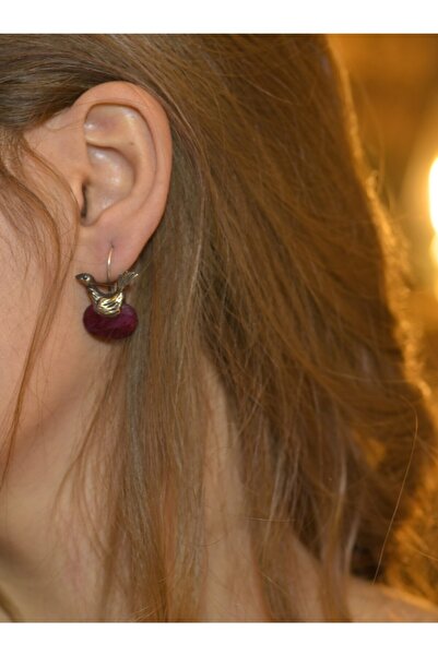 Gümüşhanesi Otantik Kadın El Yapımı Doğal Taşlı Küpe