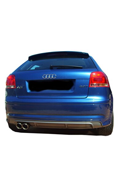 ps dizayn Audi A3 8p S3 2005 - 2008 2 Kapı Arka Tampon Eki - Difüzör (plastik)
