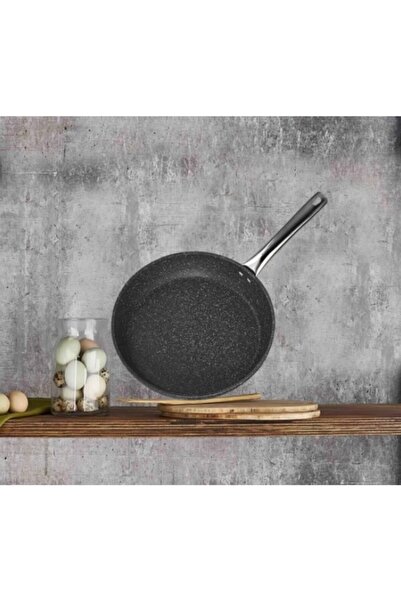 FALEZ Black Line 26 Cm Siyah Granit Döküm Tava