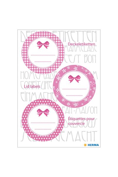 Herma Home Jar Label 44mm Cap Pink