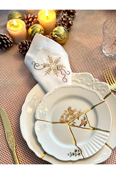 HA Yeni Yıl Nakışlı Servis Peçetesi