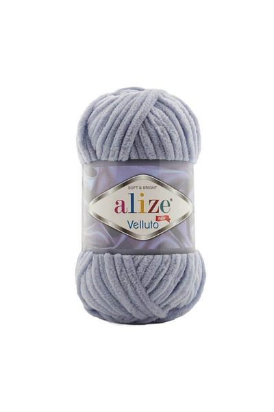 Alize Velluto Hand Knitting Yarn (Συσκευασία 5) - 87-σκούρο γκρι
