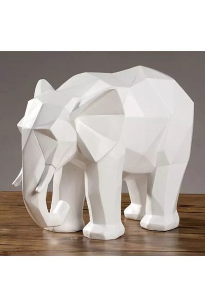 KOLDEMARTCOLLECTİON Cubic Elephant Sculpture