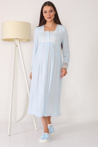 lohusahamile Maternity Maternity 2406 Blue Maternity Maternity Set of 7 with Hijab