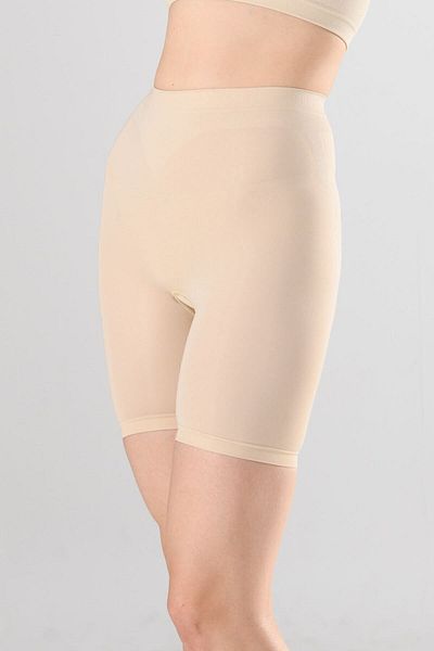 ModaLaya Women's Skin Color Long Leg Shorts Corset