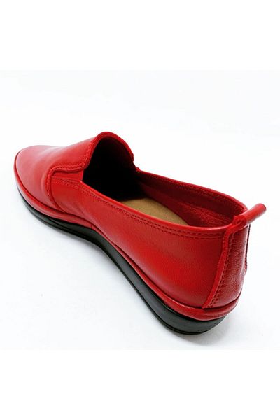 stok83 Women's Red Leather Shoes