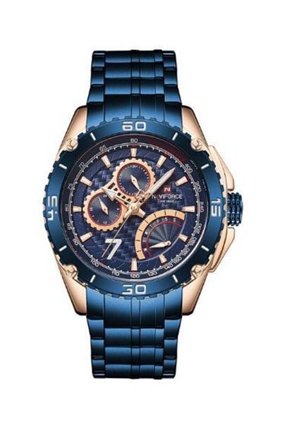 Naviforce Men's Functional Leather Cord Wristwatch 984
