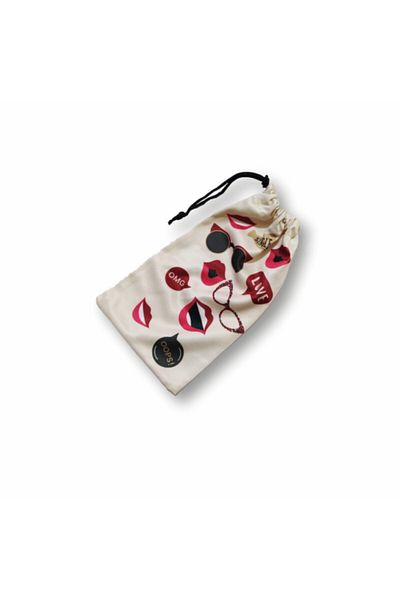 Lionel Lip Patterned Glasses and Screen Cleaning Set