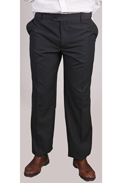 Bilgiçler Men's Black Fabric Trousers