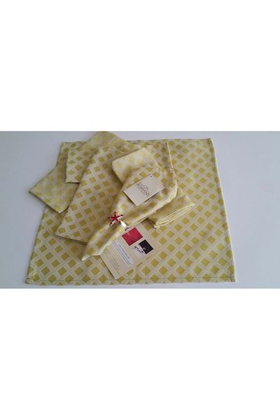 Romans Napkin Rome 40x40 cm 6-Piece Mustard