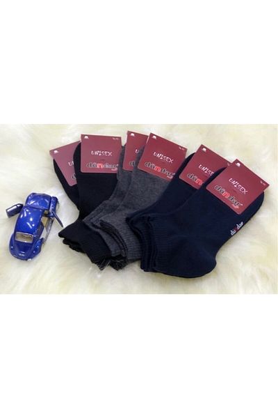 Dündar Pachet de 6 șosete unisex cu talpă cu prosop suplimentar