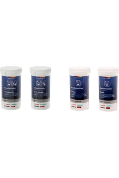 Bosch Çamaşır Makinesi Kireç Çözücü 2'li + Çamaşır Makine Temizleyici 2'li 900 Gr