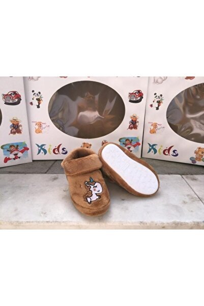 LENA Unisex Çocuk Kahverengi Unicorn Panduf