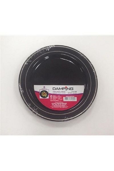 damping Black Mica Luxury Plate 6 Pieces 26 cm