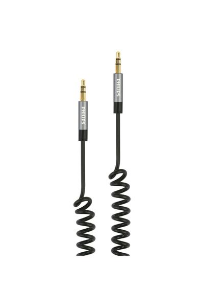 Philips Aux Spiral Kablo Siyah