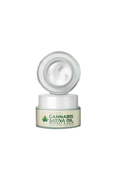 AVON Cremă de zi Calm & Protect cu ulei de Cannabis Sativa 50 ml