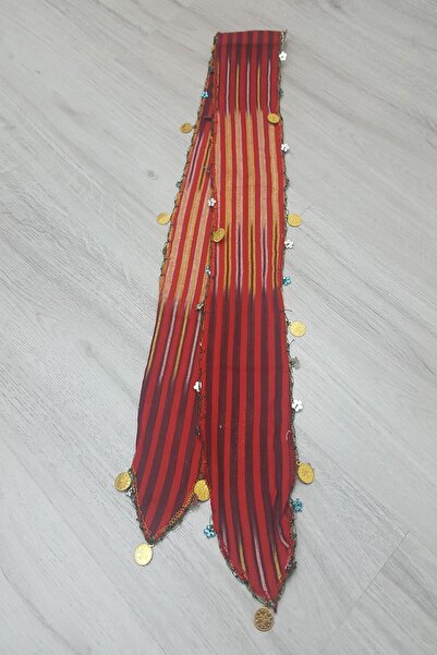 modi Karadeniz Keşan Yöresel Bandana Kırmızı Cicek Boncuk