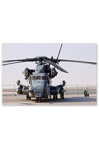 Cakatablo Ahşap Tablo Sikorsky Askeri Helikopter(35x50 Cm Boyut)