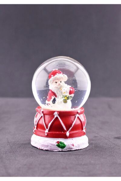 Deco Elit Noel Baba ve Kardan Adam Temalı Mini Boy Işıklı Yılbaşı Kar Küresi ...