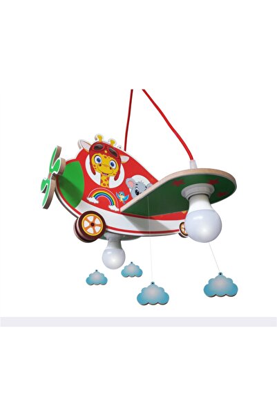 Genel Markalar AHŞAP UÇAK ZÜRAFA ÇOCUK ODASI AYDINLATMA